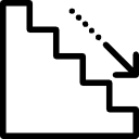 lépcső lefelé icon