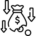 pénzügyi veszteség icon